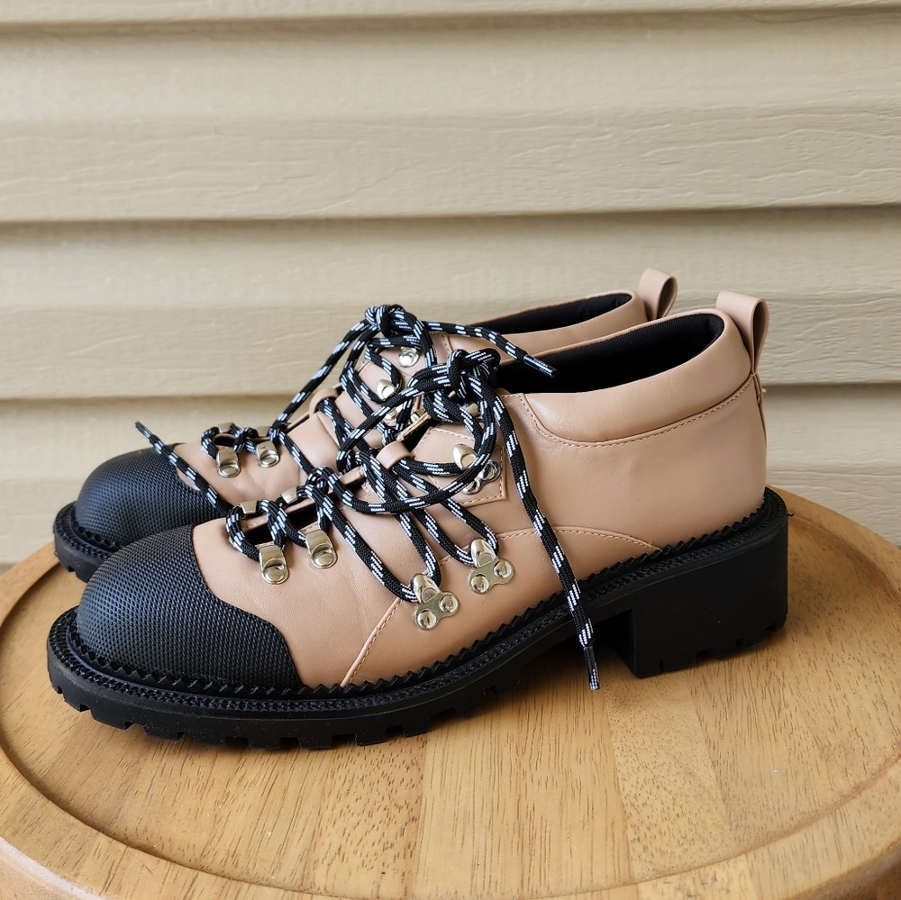Asos Monitor Hiker chunky cream black shoes